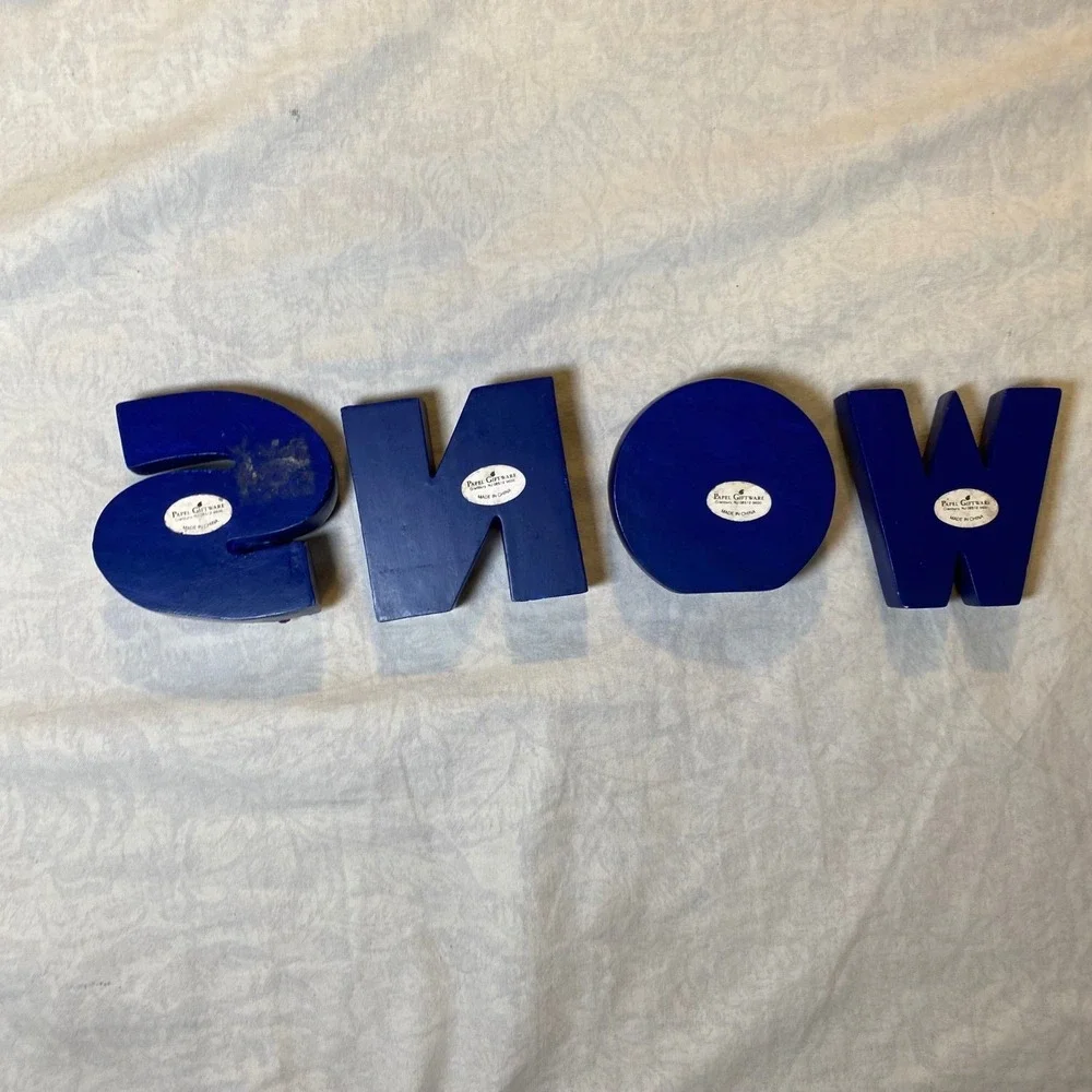 Papel Giftware Snow Snowman Christmas‎ Wooden Letter Decor Set